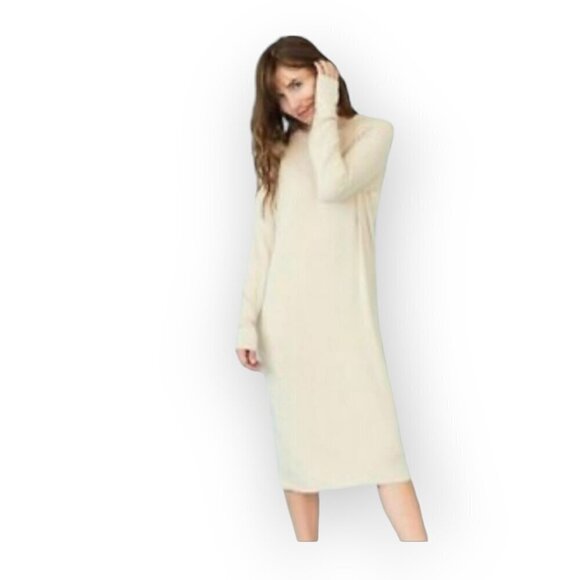 Modal T-Shirt Dress by Sonnet James, Cream, EUC, Medium - Picture 3 of 13